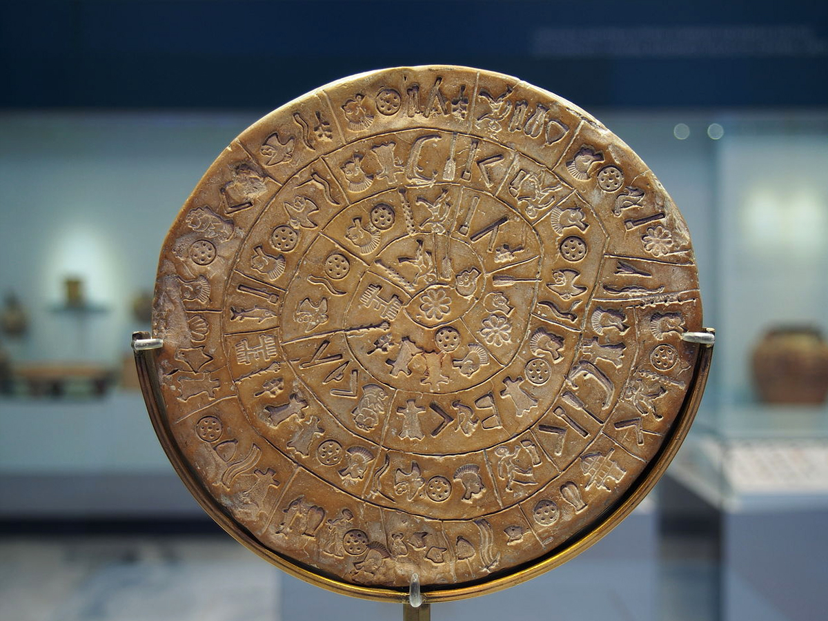 Phaistos Disc on display