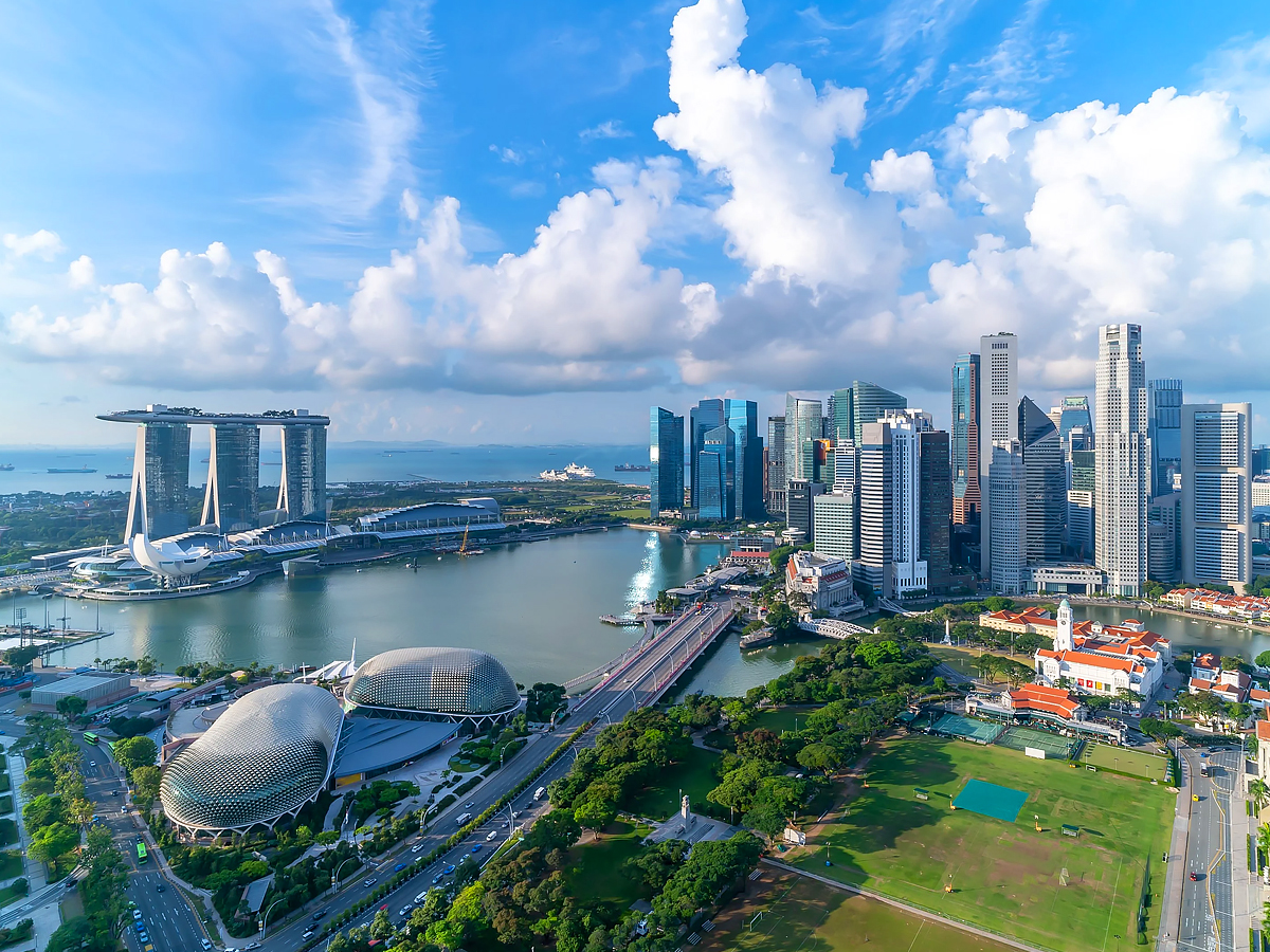 Singapore City, Singapore is no pollution 