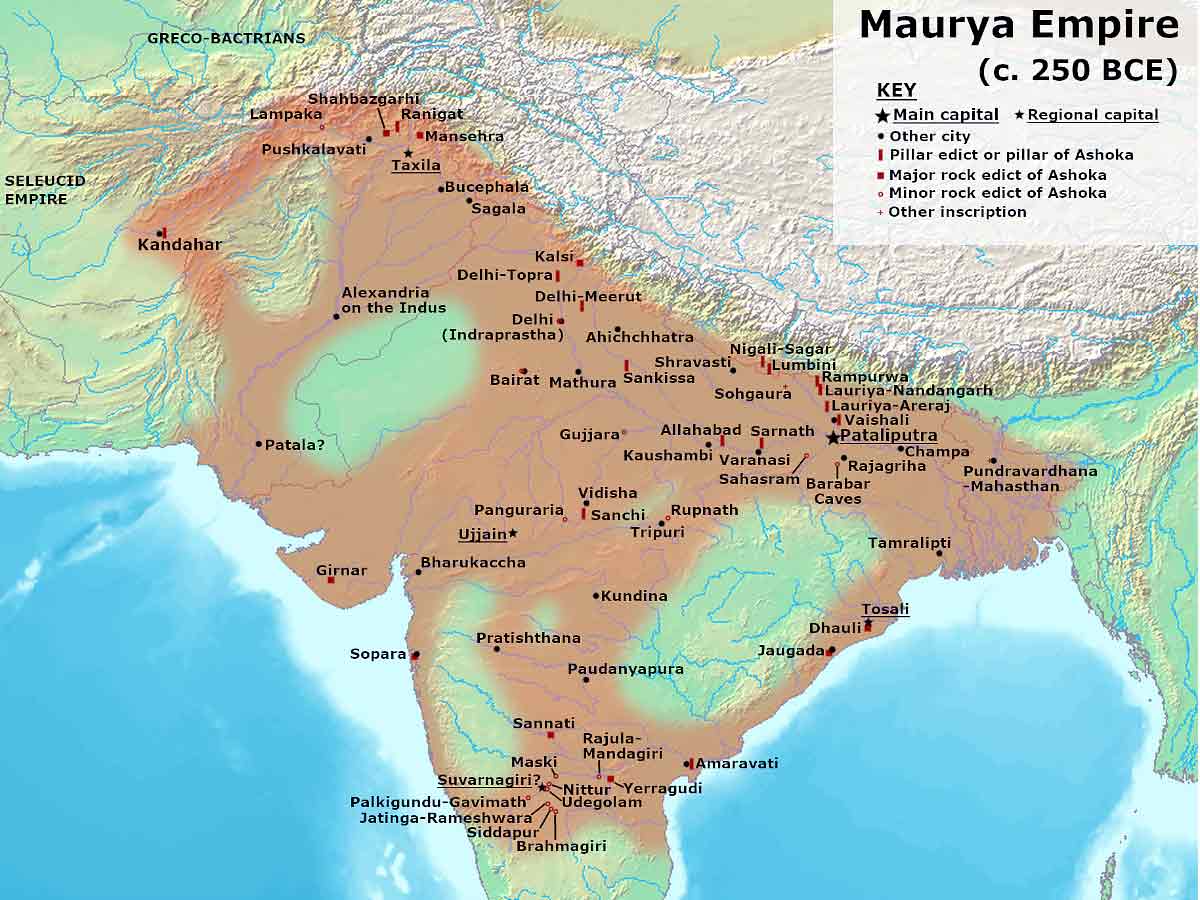 Mauryan Empire Map Ancient Indian History India World - vrogue.co